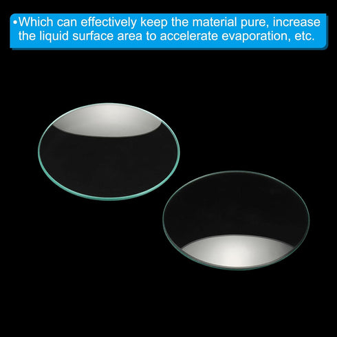 PATIKIL 80mm Diameter Watch Glass, 15 Pack Beaker Cover with Smooth Edges for Laboratory, Transparent