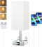 Touch Bedside Table Lamp for Nightstand - 3-Way Dimmable Night Lamp with