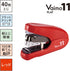 Max Bimo 11 Flat Stapler, 40 Sheets Bound, 100 Sheets Red, External Dimensions (W x D x H): 3.8 x 3.8 x 1.4 inches