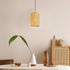 E27 5.46 Inch Angoily Rattan Lamp Shade for Table Lamps Natural Woven Vine Manzhu Lampshade Cylinder Small Rattan Lamp