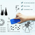 J&J Worldwide Install Fittings, Includes Hardware, Maker Tray, Markers, Eraser, and 4 Magnets, Black
