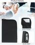 Business Card Holder Case with Zipper Pocket, Wallet for Men or Women, Black Business Card Carrier