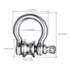 10 Pack Mini Stainless Steel Pulley D Ring Shackles, Removable U-Shaped Pulley for 1/4 Inch Wire Rope