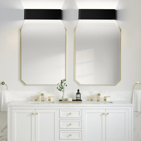 OMBRAT 20W Dimmable 5CCT (3000K-6500K), (15 Inch 1 Modern LED Wall Sconce, Upper and Lower Illuminated Wall Sconce