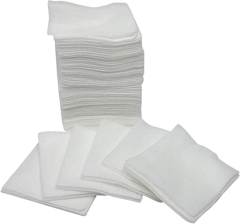 200 PCS Premium 4-ply Non-Woven Non-Sterile Sponge Gauze Pad, 2" X 2" Dental, Salon, All Purpose (1 Pack) White