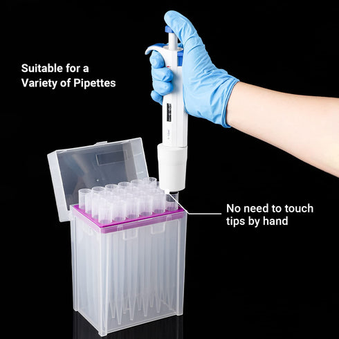 FOUR E'S SCIENTIFIC 10ml Pipette Tips - Universal 10000ul Sterile Pipette Tips Racked, RNase/DNase Free & Pyrogen Safe,