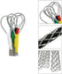 Black Cable Pulling Grip Sock Kit, Flexible Eye Mesh Rope, Galvanizing Steel Antislip Pipe Wire Pulling Grips Set
