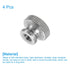 uxcell 4Pcs Knurled Thumb Nuts, M4 x D12mm x H8mm Stainless Steel Round Knobs for 3D Printer Parts, Silver