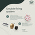 EVI Wall Mounted Doorstop in Natural Silicone, Adhesive or Screw Installation, Brass Matte (Mod. I-254)