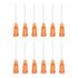 uxcell 20 Pcs 15G Plastic Dispensing Needles, 1" PP Glue Needle Tube Blunt Luer Lock Tips for Liquid Glue Gun, Amber
