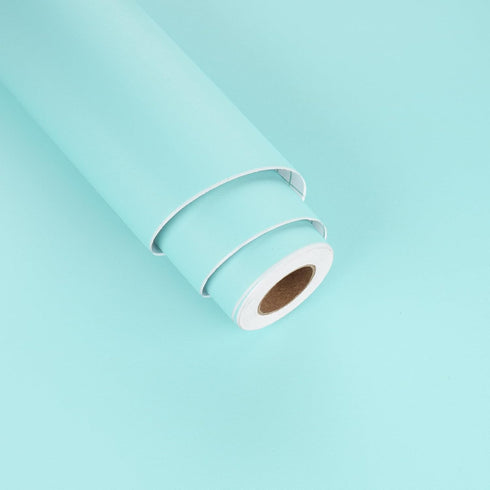 15.75"x78" Neon Teal Blue Peel and Stick Wallpaper Solid Color Cute Wallpaper