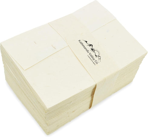 Kathmandu Valley Co. 4x6 inch Handmade Lokta Paper Envelopes, Vintage Envelopes for Wedding Invitations (100 Pack)