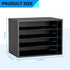 Wood Desktop Letter Tray File Organizer, Paper Storage Mail Sorter with 3 Adjustable Drawer Boards for Home and Office