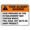 Food Prepared in This Establishment May Contain Wheat Fish Eggs Soy Nuts