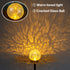 Solar Garden Lights Outdoor Decor, Metal Flower Stake Light with Warm White Crackle Glass Globe, Waterproof Decorative