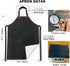 Apron,47.2x33.4 (Black,2 Pack) Thick Rubber Neoprene Heavy duty Waterproof Oil Resistant Work Aprons for Men