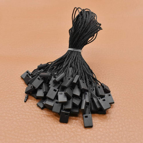 7 Inch Hang String Tag Fasteners, Nylon Snap Lock Pin Loop Fastener Hook Ties, 1000Pcs (Black)
