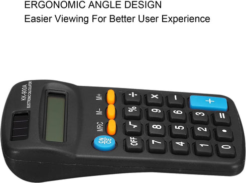 PATIKIL Basic Calculator, 2 Pack 8 Digit LCD Display Small Desktop Calculator for Home Office, Battery Powered (Black).