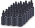 1 oz Amber Glass Boston Bottles 24 Pack with Eye Droppers and Black Caps for Essential Oils