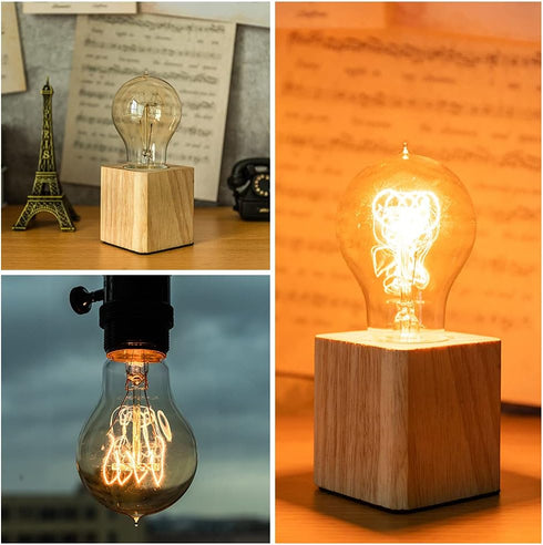 New Lights Bulbs, 60 A19 Bulbs, Dimmable Bulbs, 2100K E26 6 Pack Warm Edison Light Watt Vintage Incandescent Light