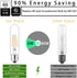 5 Inch Bulb, 5000K E26 Bulb 6W Dimmable, 800LM T10 T9 Bulbs, 120V 80 Bulbs 4Pack Edison Daylight White Led Clear Glass