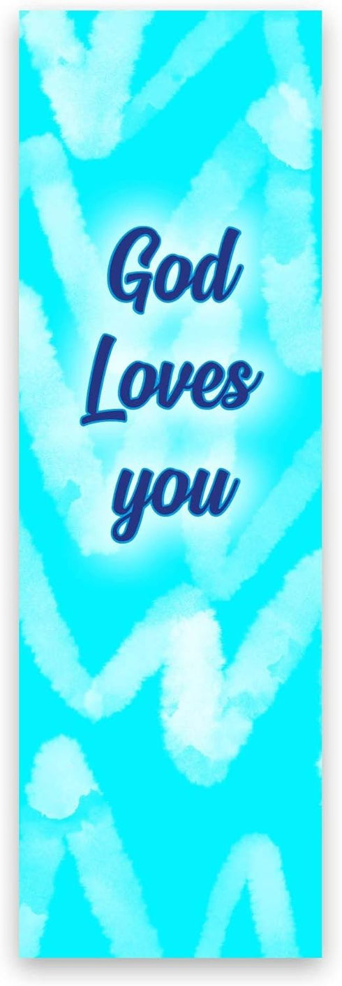 God Loves You, Psalm 86:5, Bulk Pack of 25 Christian Bookmarks for Kids, Sunday School Prizes
