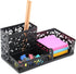 EasyPAG Desk Organizer with 3 Compartment for Pencil Sticky Note Holder and Office Accessories,Black by EasyPAG