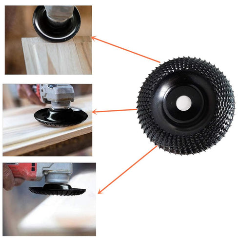 2PCs Wood Carving Disc Grinder Wheel - 4 Inch Angle Grinder Woodworking Grinding Tool