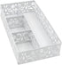 EasyPAG Desk Drawer Organizer with 3 Small Bins and 1 Long Bin, White