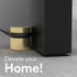 Mega Handles Floor Door Stopper - Gold Door Stopper, Wall Protector with Mounting Hardware Included - Satin Brass