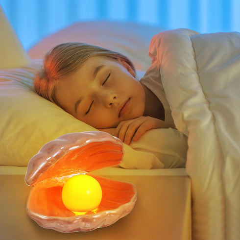 IMIKEYA Shell Light LED Seashells Mood Lamp Portable Night Light in Shell Desktop Ornament Home Decor for Bedroom