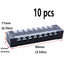Antrader 10-Pack 8 Positions Dual Rows 600V 15A Wire Barrier Block Screw Terminal Strip with Cover TB-1508