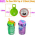 2 Set 2, ORIGINAL CREATOR - DIPESI Color Soda Can Lids with Straw- of Reusable pop can lids for Canned,BPA-Free Can