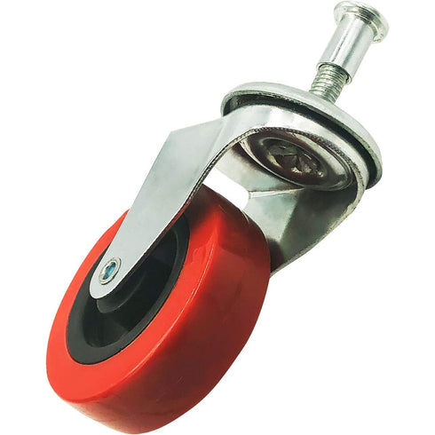 6 Pack 2" Low Profile Swivel Caster Wheel for Creeper Service Cart Stool Post Mount