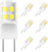 G8 LED Bulb Dimmable, 3W (20W-25W Halogen Equivalent), Daylight White 6000K, G8 GY8.6 Bi-Pin Base, 6 Pack