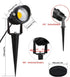 HANNAHONG 5W AC120V Landscape Up Down Spotlight with Spiked Stand, Warm White COB LED for Outdoor Garden Lighting