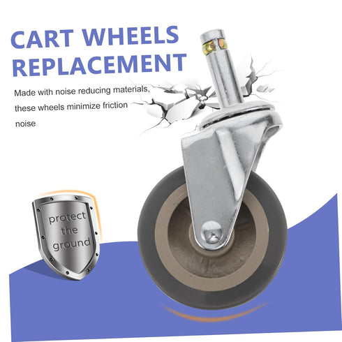 2pcs Vaguelly Sturdy Shopping Cart Replacement Wheels for Wheel Replacement Rolling Cart