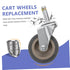 2pcs Vaguelly Sturdy Shopping Cart Replacement Wheels for Wheel Replacement Rolling Cart