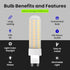 T4 Bulb G9 Dimmable, 60W 5000K 120V, 750 10,000 Bulb, BP60G9/850/LED Feit Electric LED Base, Equivalent, Daylight