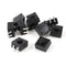 uxcell 12x12x9mm PCB Latching Tactile Push Button Switch, Pack of 10, Full Black Body