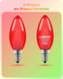 C35 Dimmable Bulbs, E12 Bulbs, 60 Bulb, 6 Pack EDISHINE St.Patrick's Day/Easter Decorations Red & Green LED Filament