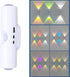 3 Diydeg Smart Motion Sensor Wall Light, Lighting Modes Double Head Wall Ambient Light RGB Colorful Rechargeable Sconce