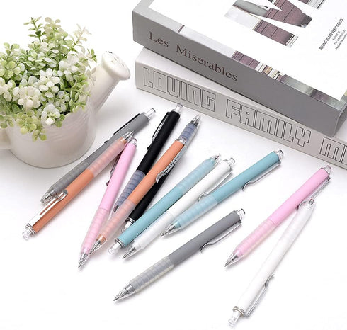 Medium Point 1mm Black Ink Work Pen, Super Soft Grip, Retractable Office Pens for Men Women (Black, 12)