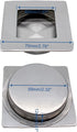 2 Pack 70 x 70MM Recessed Flush Pulls, Stainless Steel Square Invisible Flat Finger Pull for Sliding Door
