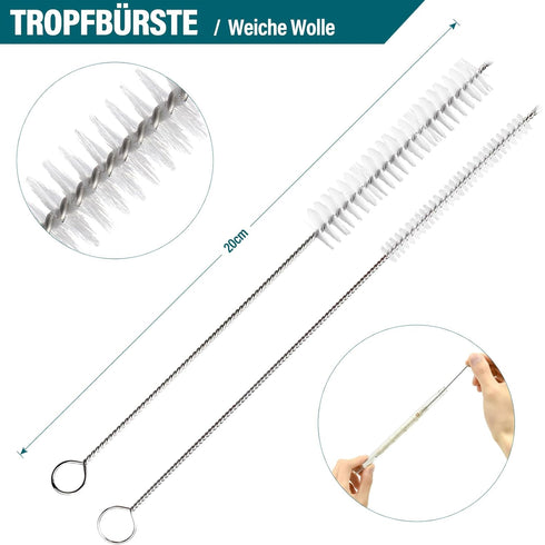 6 Pieces Glass Pipettes, 10ml 5ml 3ml 2ml 1ml 0.5ml Graduated Dropper for Liquid Transfer and Essential Oils