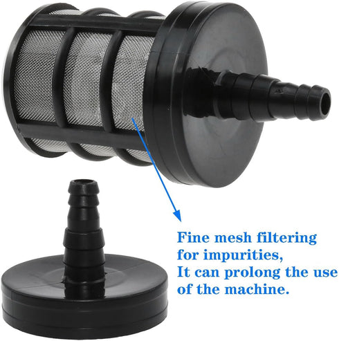Stainless Steel Encryption Filters, Double-Layer Garden Hose Strainer with 3/8", 1/2" Barb Connection, 2 Packs