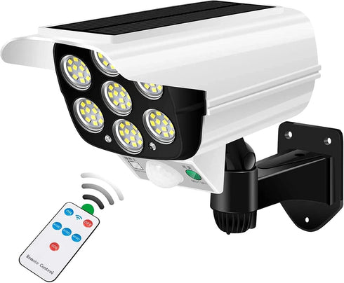 Outdoor Motion Sensor Solar Lights, 2000 Lumens 77 LEDs with Remote Controller, Waterproof Floodlights