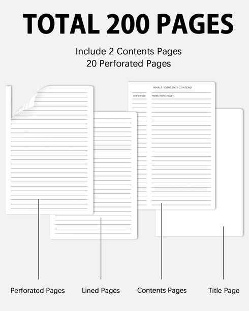 Hardcover Journals Bulk, 10 Packs A5 Lined Notebooks, 200 Pages/100 Sheets, 8.4 x 5.8 inch, 10 Colors
