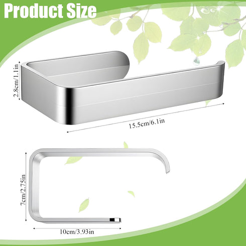 Eldraqth (6 Inch, Hand Towel Holder, Self Adhesive Rustproof Towel Racks for Bathroom Wall Mounted Metal Plating
