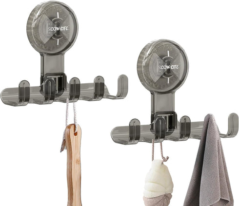 2-Pack Suction Cup Hooks for Shower Razor Holder for Wall Strong Suction
